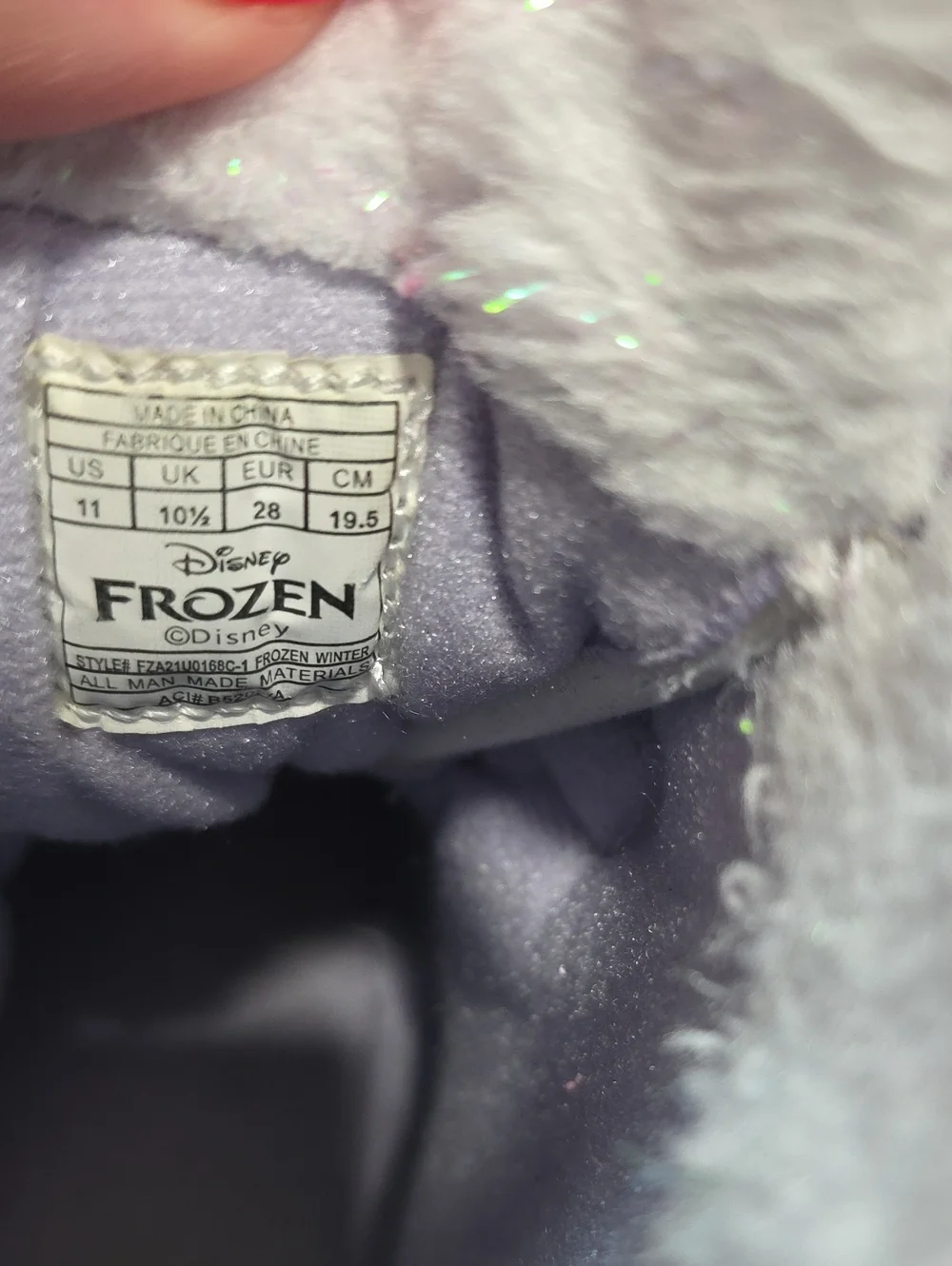 Disney Frozen Light Up Snow/winter Boots- 11 Toddler